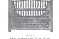 Betónový plot STYROBUD - vzor H/I/J jednostranný Betónová doska 200x50cm /rovná/-vzor J