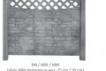 Betónový plot STYROBUD - vzor NN/MM/MM jednostranný Betónová doska 200x25cm /rovná/-vzor MM