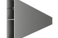 Hliníková lamela Hliníková lamela, profil 100x19,7x2000mm, sivá