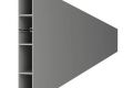 Hliníková lamela Hliníková lamela, profil 150x19,7x4000mm, sivá
