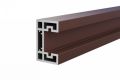 Stĺpiky, lišty a príslušenstvo "U" profil 1850mm na montáž plotovej výplne na stenu, hnedá