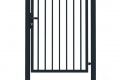 Bránky jednokrídlové Bránka 1kr. Industry ZnPVC 1000x1800mm, antracit so stĺpikmi
