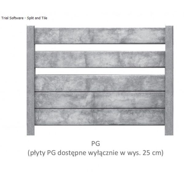 Betónový plot STYROBUD - vzor PG hladký